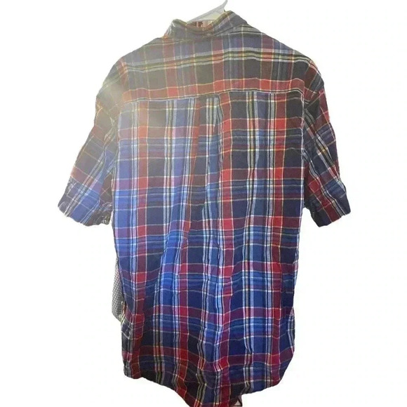 Eddie Bauer Men's Size M Button Down Lightweight 100% Cotton Classic Plaid Shirt - Picture 2 of 2